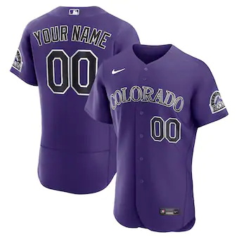 mens nike purple colorado rockies alternate authentic custo